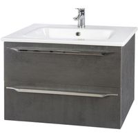 Тумба под раковину Bellezza Луиджи 80 4639213270427 подвесная Серая — фото 1, Мебель для ванной