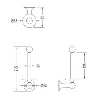 Держатель запасного рулона Devon&Devon New York NY111CR Хром — фото 2, Аксессуары для ванной