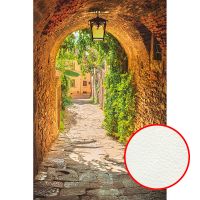 Фреска Ortograf Городской пейзаж 30718 Фактура флок FLK Флизелин (1,8*2,7) Бежевый/Зеленый, Город/Листья арт-30718 (флок FLK) — фото 1, Фрески