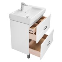 Тумба под раковину Aquaton Америна 56 Н 1A169201AM010 Белая глянцевая — фото 3, Тумбы под раковину