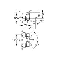 Смеситель для ванны Grohe Lineare New Суперсталь арт-33849DC1 — фото 4, Смеситель для ванны