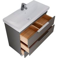 Тумба под раковину 1MarKa Gaula 80Н У92547 Графит матовый — фото 2, Мебель для ванной