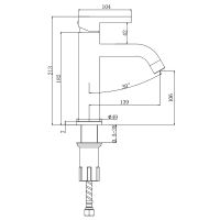 Смеситель для раковины Splenka S221.10.05 Сатин — фото 3, Смесители для раковины