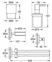 Товар: Набор аксессуаров для ванной Grohe Essentials 40846001 Хром - фото 6 Набор аксессуаров для ванной Grohe Essentials 40846001 Хром — фото 6, Наборы аксессуаров для ванной комнаты