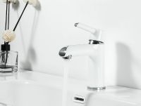 Смеситель для раковины Gappo G03-8 G1003-8 Белый Хром — фото 8, Смесители для раковины