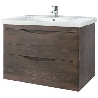 Тумба под раковину Bellezza Санриса 100 4630117270438 подвесная Орех — фото 1, Мебель для ванной