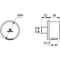 Шланговое подключение Ideal Standard Ideal Rain BC808XG Silk Black — фото 5, Шланговые подключения