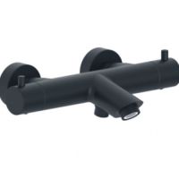 Смеситель для ванны Paffoni Light LIQ022NO с термостатом Черный матовый — фото 1, Смеситель для ванны