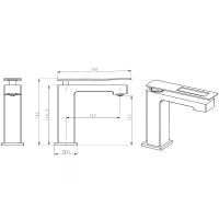 Товар: Смеситель для раковины Boheme Q 141-BB.2 Черный - фото 2 Смеситель для раковины Boheme Q 141-BB.2 Черный — фото 2, Смесители