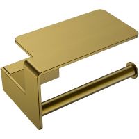 Держатель туалетной бумаги Boheme Q 10941-BR с полкой Бронза — фото 1, Держатели туалетной бумаги