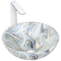 Раковина-чаша WeltWasser Elbach 3003 M814 40 10000004553 Мрамор — фото 1, Раковины накладные