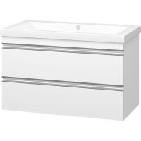 Тумба с раковиной Misty Ингрид 90 УТ000015042 подвесная Белая — фото 1, Мебель для ванной