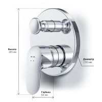 Товар: Смеситель для душа AM.PM Like F8085000 Хром - фото 9 Смеситель для душа AM.PM Like F8085000 Хром — фото 9, Смеситель для душа
