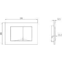 Клавиша смыва Esbano VRT-29GW ESINVRT29GW Белая глянцевая — фото 3, Кнопки смыва