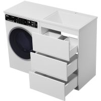 Товар: Тумба под раковину Brevita Grafit 120 GRA-01060-023Я Белая матовая - фото 10 Тумба под раковину Brevita Grafit 120 GRA-01060-023Я Белая матовая — фото 10, Мебель для ванной