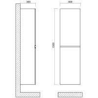 Товар: Шкаф пенал Art&Max AM-Bianchi-1500-2A-SO-BL подвесной Белый глянец - фото 6 Шкаф пенал Art&Max AM-Bianchi-1500-2A-SO-BL подвесной Белый глянец — фото 6, Мебель для ванной