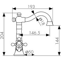 Товар: Смеситель для раковины Kaiser Carlson Style 44411-1 Бронза - фото 2 Смеситель для раковины Kaiser Carlson Style 44411-1 Бронза — фото 2, Смесители
