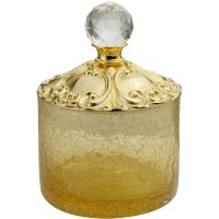 Контейнер для хранения Migliore Cristalia 16824 Золото с кристаллом Swarovski — фото 1, Органайзеры для ванной