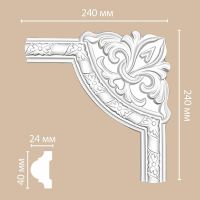 Угловой элемент Decomaster DP 8051 C 240x240x25 мм — фото 2, Молдинги