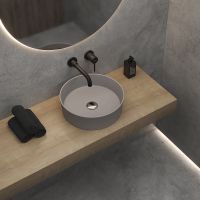 Раковина-чаша Berges Ego SL 38 181061 Серая матовая — фото 3, Раковины накладные