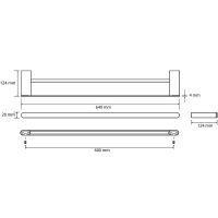 Полотенцедержатель Bemeta Organic 157104051 двойной Хром — фото 3, Полотенцедержатели
