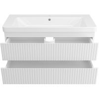 Тумба с раковиной Brevita Victory 105 УТ000015996 подвесная Белая матовая — фото 4, Мебель для ванной