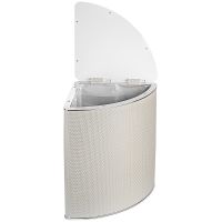 Товар: Корзина для белья Geralis RWH-U Ромб Белая, кант Хром, угловая - фото 2 Корзина для белья Geralis RWH-U Ромб Белая, кант Хром, угловая — фото 2, Корзины для белья