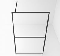 Душевая перегородка Abber AG60120B 120x200 профиль Черный стекло прозрачное — фото 6, Душевые перегородки