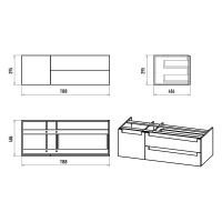 Тумба с раковиной Brevita Cargo 120 УТ000024163 подвесная Белая матовая — фото 11, Мебель для ванной