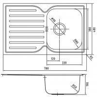 Товар: Кухонная мойка Iddis Strit S 78 STR78SDi77 Сатин - фото 3 Кухонная мойка Iddis Strit S 78 STR78SDi77 Сатин — фото 3, Кухонные мойки