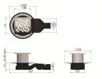 Товар: Душевой трап Berges Platz Antik 150x150 с решеткой Хром матовый арт-090161 - фото 6 Душевой трап Berges Platz Antik 150x150 с решеткой Хром матовый арт-090161 — фото 6, Трапы для душа