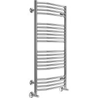 Водяной полотенцесушитель Terminus Виктория П20 500x1000 4670078529541 Хром, нижнее подключение, G 1/2" ВР, с угловым соединением — фото 1, Водяные полотенцесушители