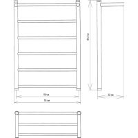 Водяной полотенцесушитель EWRIKA Сафо FP 80х50 с полкой Белый — фото 5, Водяные полотенцесушители