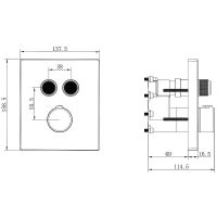 Товар: Смеситель для душа Vincea VSCV-321T-MMB с термостатом Черный матовый - фото 7 Смеситель для душа Vincea VSCV-321T-MMB с термостатом Черный матовый — фото 7, Смеситель для душа