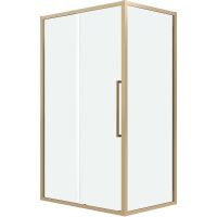 Душевой уголок Grossman Cosmo 100х90 120.K33.02.1090.32.00 профиль Золото сатин стекло прозрачное — фото 9, Прямоугольные душевые уголки