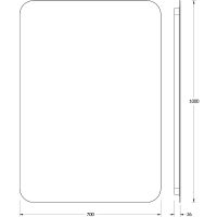 Товар: Зеркало Defesto Opti 70x100 DF 2809S с подсветкой 32W-4500К/Сенсорный выключатель/Нейтральный белый свет - фото 3 Зеркало Defesto Opti 70x100 DF 2809S с подсветкой 32W-4500К/Сенсорный выключатель/Нейтральный белый свет — фото 3, Мебель для ванной
