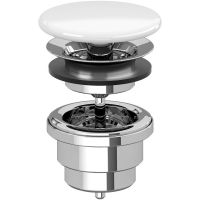 Донный клапан Villeroy&Boch 68080001 Альпийский белый — фото 1, Донные клапаны