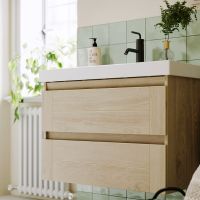 Тумба под раковину Aqwella Astrid 80 AST0108DD подвесная Дуб Давос — фото 5, Мебель для ванной