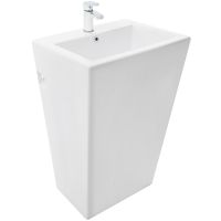 Раковина WeltWasser Leerbach 4438 GL-WT 46 10000005488 Белый глянец — фото 1, Раковины напольные