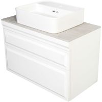 Тумба с раковиной Orange Modi 75 Modi-75TU+RA подвесная Белая — фото 3, Тумбы с раковиной