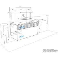 Тумба под раковину Aquaton Марбл 100 1A276301MH4C0 подвесная Слэйт Белый матовый — фото 23, Мебель для ванной