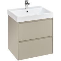 Тумба под раковину Roca Ona 60 A857613510 подвесная Бежево-серая матовая — фото 1, Мебель для ванной