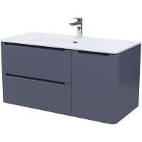 Тумба с раковиной Iddis Edifice 100 EDI10D0i95K подвесная Темно-серая — фото 2, Мебель для ванной