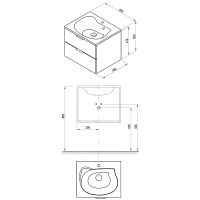 Тумба под раковину Ravak SD Rosa II 60 X000001494 подвесная Белая глянцевая — фото 7, Тумбы под раковину