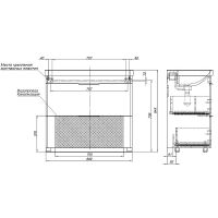 Тумба под раковину Aquanet Ирис new 90 336309 Белый глянец — фото 12, Мебель для ванной