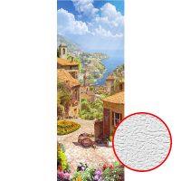 Фотообои Divino T-241 Фактура холст Винил на флизелине (1*2,7) Разноцветный, Пейзаж — фото 1, Обои для стен