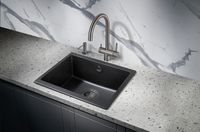 Кухонная мойка Milacio Leon 55 Cuarzo Черная матовая арт-MC.77081 — фото 2, Кухонные мойки