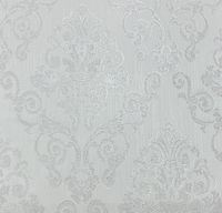 Обои Prima Italiana Ducale 80224 Винил на флизелине (1,06*10,05) Белый/Серебряный, Дамаск — фото 2, Обои для стен