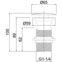 Донный клапан Allen Brau Priority 5.31024-MG click-clack Графит брашированный — фото 4, Донные клапаны