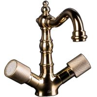 Смеситель для раковины Boheme Royal Cristal 292-Royal/CRST Золото — фото 1, Смесители